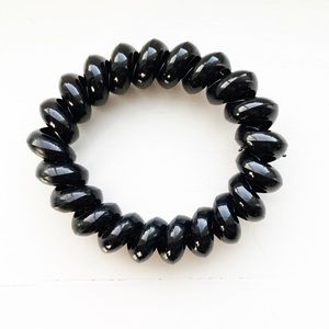 Black telephone cord bracelet